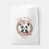 Adorable Baby Panda Bär mit Blume Geschenktütchen (Vorderseite)