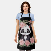 Adorable Baby Panda Bär mit Blume Schürze (Getragen)