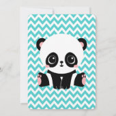 Adorable Baby Panda Blue Baby Dusche Einladungen (Rückseite)