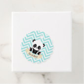 Adorable Baby Panda Blue Baby Dusche Geschenkanhänger (Beispiel)