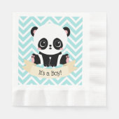 Adorable Baby Panda Blue Baby Dusche Serviette (Vorderseite)