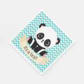 Adorable Baby Panda Blue Baby Duschpapier Napkins Serviette (Ecke)