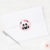 Adorable Baby Panda On Pink Stickers (6 Aufkleber) (Umschlag)