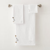 Adorable Baby Penguin Subtle Winter Art Bath Set (Insitu)