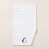 Adorable Baby Penguin Subtle Winter Art Bath Set (Handtuch)