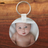 Adorable Baby Photo Round Keychain Schlüsselanhänger (Vorderseite)