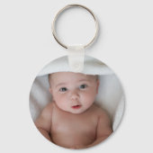 Adorable Baby Photo Round Keychain Schlüsselanhänger (Rückseite)
