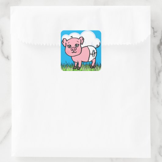 Adorable Baby Pig Stickers (Tasche)