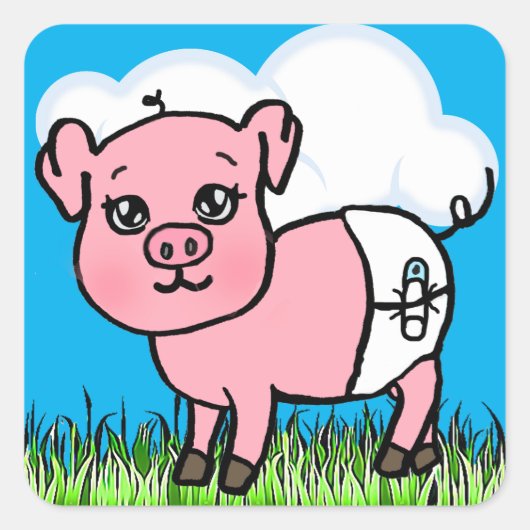 Adorable Baby Pig Stickers (Vorderseite)
