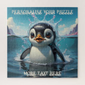 Adorable Baby Pinguin im Arktischen Meer Puzzle (Vertikal)