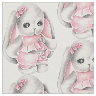 Adorable Baby Pink Bunny Rabbit Stoff