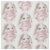 Adorable Baby Pink Bunny Rabbit Stoff (Muster)
