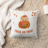 Adorable Baby Pumpkin Trick oder Treat Halloween Kissen (Decke)