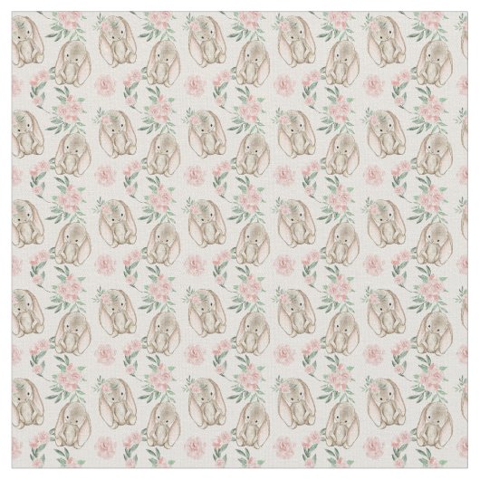 Adorable Baby Rabbit Fabric Stoff (Nahaufnahme)