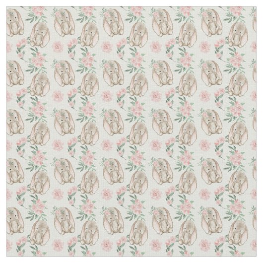 Adorable Baby Rabbit Fabric Stoff (Nahaufnahme)