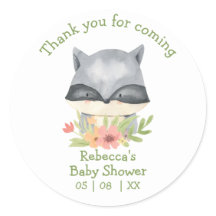 Adorable Baby Raccoon Baby Dusche Danke Classi