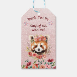 Adorable Baby Red Panda Bärengeschenk Tag Geschenkanhänger