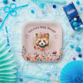 Adorable Baby Red Panda Bear Baby Dusche Pappteller (Party)