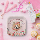 Adorable Baby Red Panda Bear Baby Dusche Pappteller (Party)