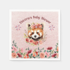 Adorable Baby Red Panda Bear Baby Dusche Serviette
