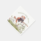 Adorable Baby Red Panda Bear Baby Dusche Serviette (Ecke)