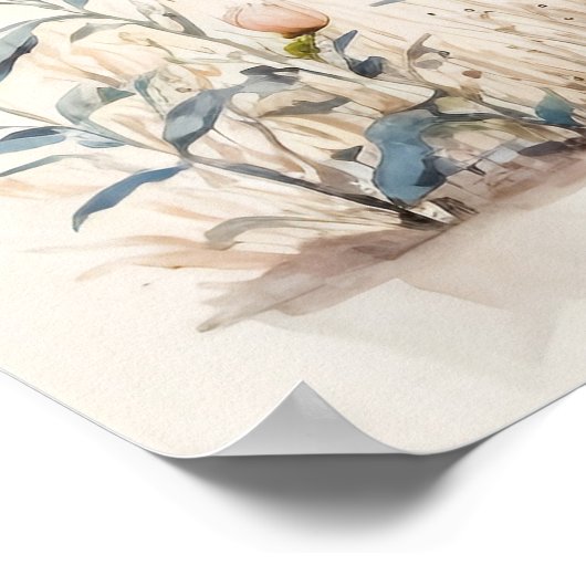 Adorable Baby Rhino Kinderzimmer Poster (Ecke)