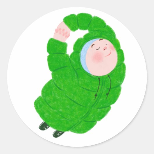 Adorable Baby Runder Aufkleber (Vorderseite)