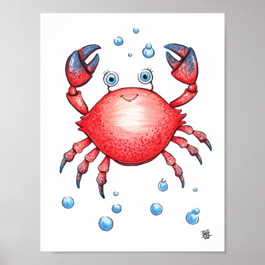Adorable Baby Sea Crab Poster (Vorne)
