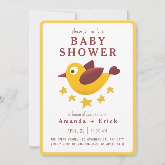 Adorable Baby Shower Invitation Einladung (Vorderseite)