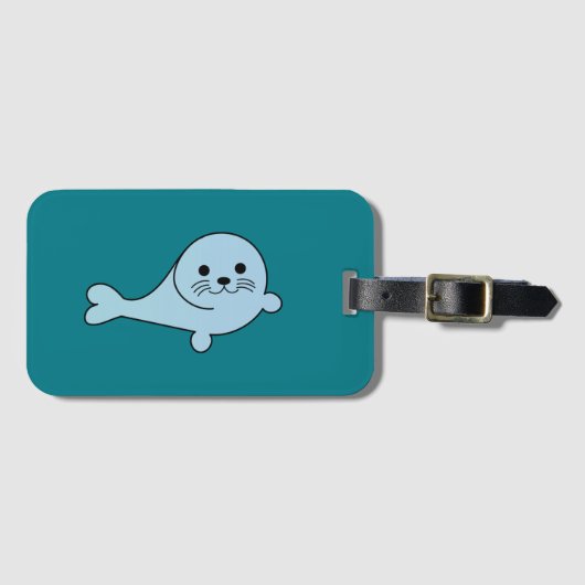 Adorable Baby Siegel Gepäckanhänger (Vorderseite (Horizontal))