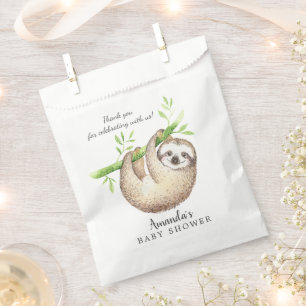 Adorable Baby Sloth Dusche Fevor Taschen Geschenktütchen