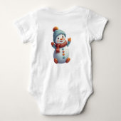 Adorable Baby Snowman in Hat und Scarf Baby Strampler (Rückseite)