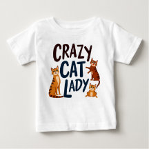 Adorable Baby T-Shirt - Crazy Cat Lady mit Sassy C