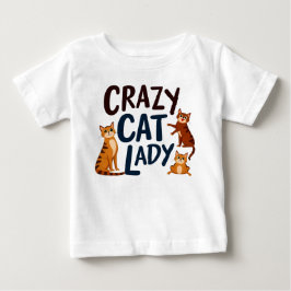 Adorable Baby T-Shirt - Crazy Cat Lady mit Sassy C