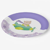 Adorable Baby Teddy Bärenpapierplatte Pappteller (Schrägansicht)