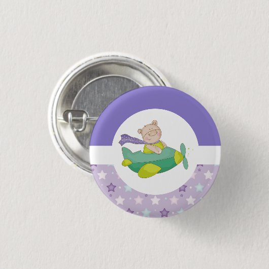 Adorable Baby Teddy Bear Button (Vorne & Hinten)
