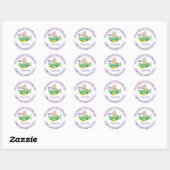 Adorable Baby Teddy Bear Classic Round Sticker (Blatt)