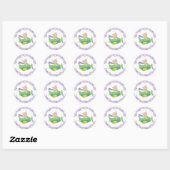 Adorable Baby Teddy Bear Classic Round Sticker (Blatt)