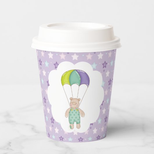 Adorable Baby Teddy Bear Paper Cup Pappbecher (Vorderseite)