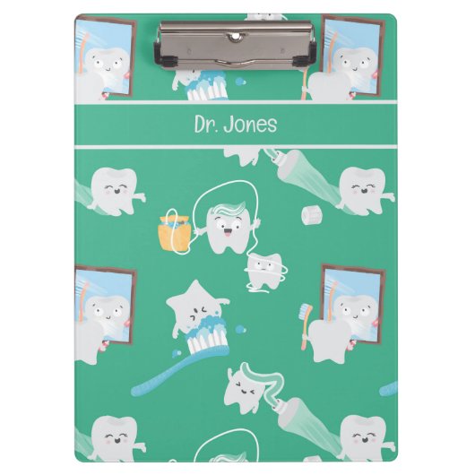 Adorable Baby Teeth Zahnärztin Klemmbrett (Vorderseite)