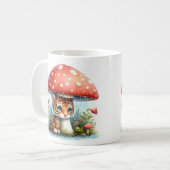 Adorable Baby Tiger Cube unter Pilzschirm Kaffeetasse (Vorderseite Links)