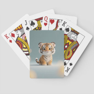 Adorable Baby Tiger Portrait Spielkarten