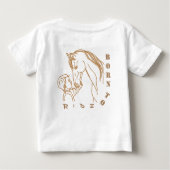 Adorable Baby- und Pferdedesign - Geboren zum Reit Baby T-shirt (Rückseite)