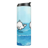 Adorable Baby Whale - Kawaii Sea Creative Line Art Thermosbecher (Nach links gedreht)