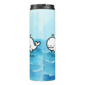 Adorable Baby Whale - Kawaii Sea Creative Line Art Thermosbecher (Rückseite)