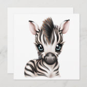 Adorable Baby Zebra Feiertagskarte (Vorne/Hinten)