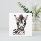 Adorable Baby Zebra Feiertagskarte (Stehend Vorderseite)
