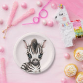 Adorable Baby Zebra Pappteller (Party)