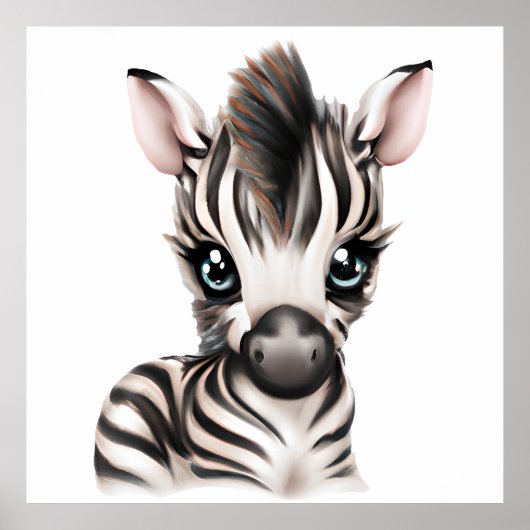 Adorable Baby Zebra Poster (Vorne)