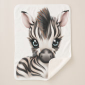 Adorable Baby Zebra Sherpadecke (Vorderseite)